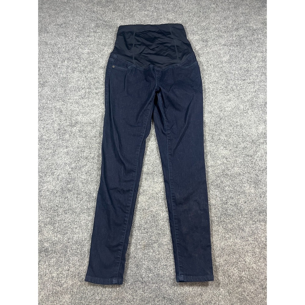 Ingrid & Isabel Maternity Jeggings Womens 2/26R Blue Denim Skinny Leg Pull On - Picture 1 of 11